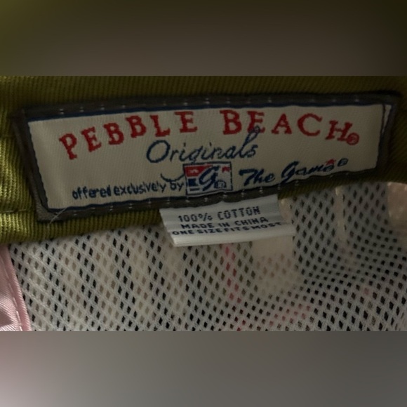 Pebble Beach By The Game Plaid Pink Brown Beige Cadet Hat Adjustable - Picture 6 of 8